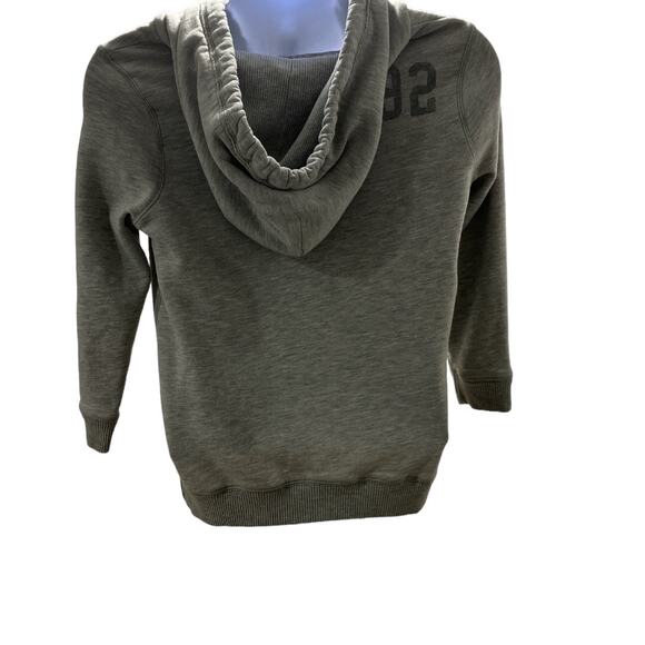 Abercrombie & Fitch Distressed Pullover Hoodie Heather Grey Small - Picture 5 of 14